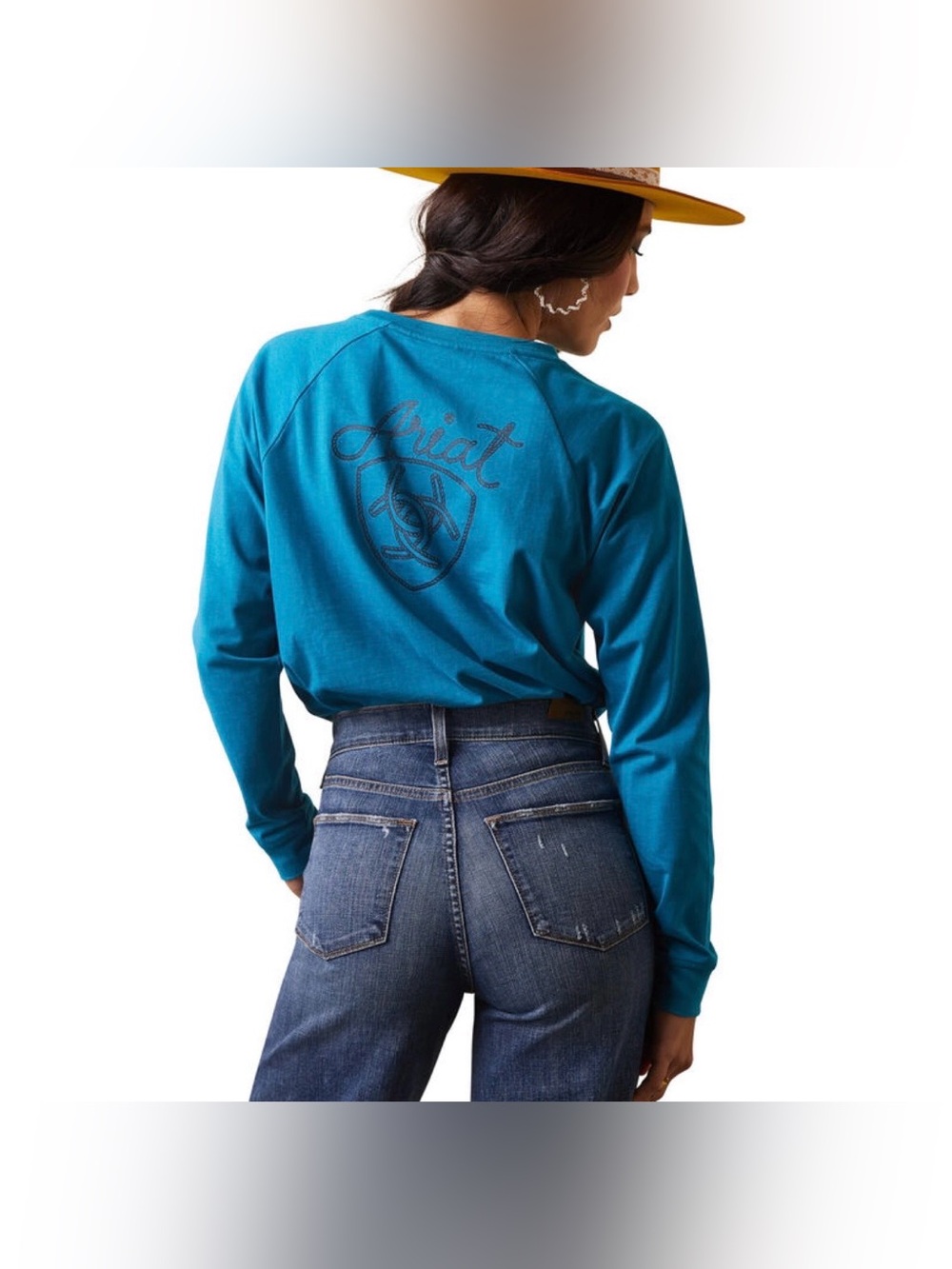 Ariat Ropey Shield Long Sleeve Tee Women’s Blue Size Large
